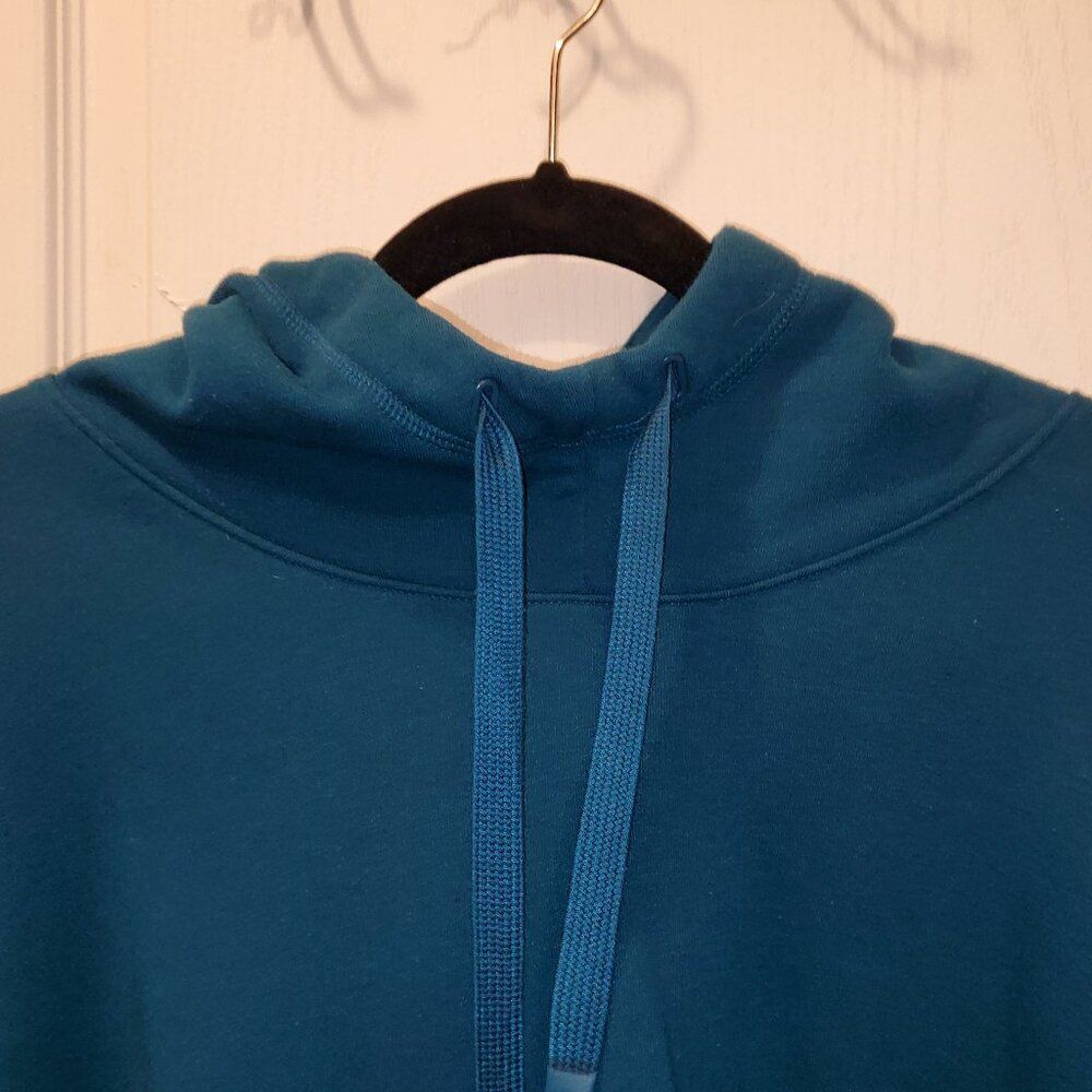 Dark Teal soft fleece cropped hoodie XXL - Picture 3 of 4